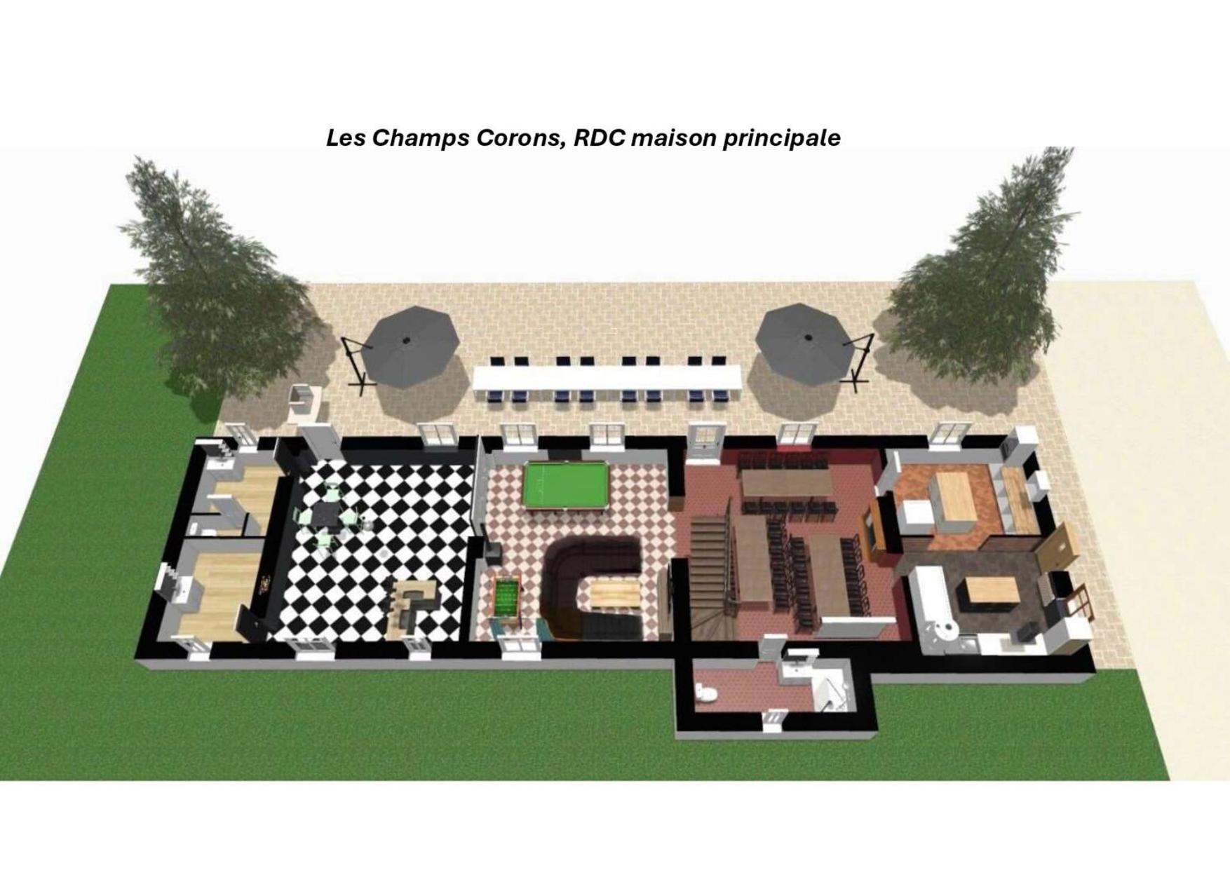 Crazy Villa Champs Corons 61 - Interior Heated Pool - 2H From Paris - 30P Les Menus Esterno foto
