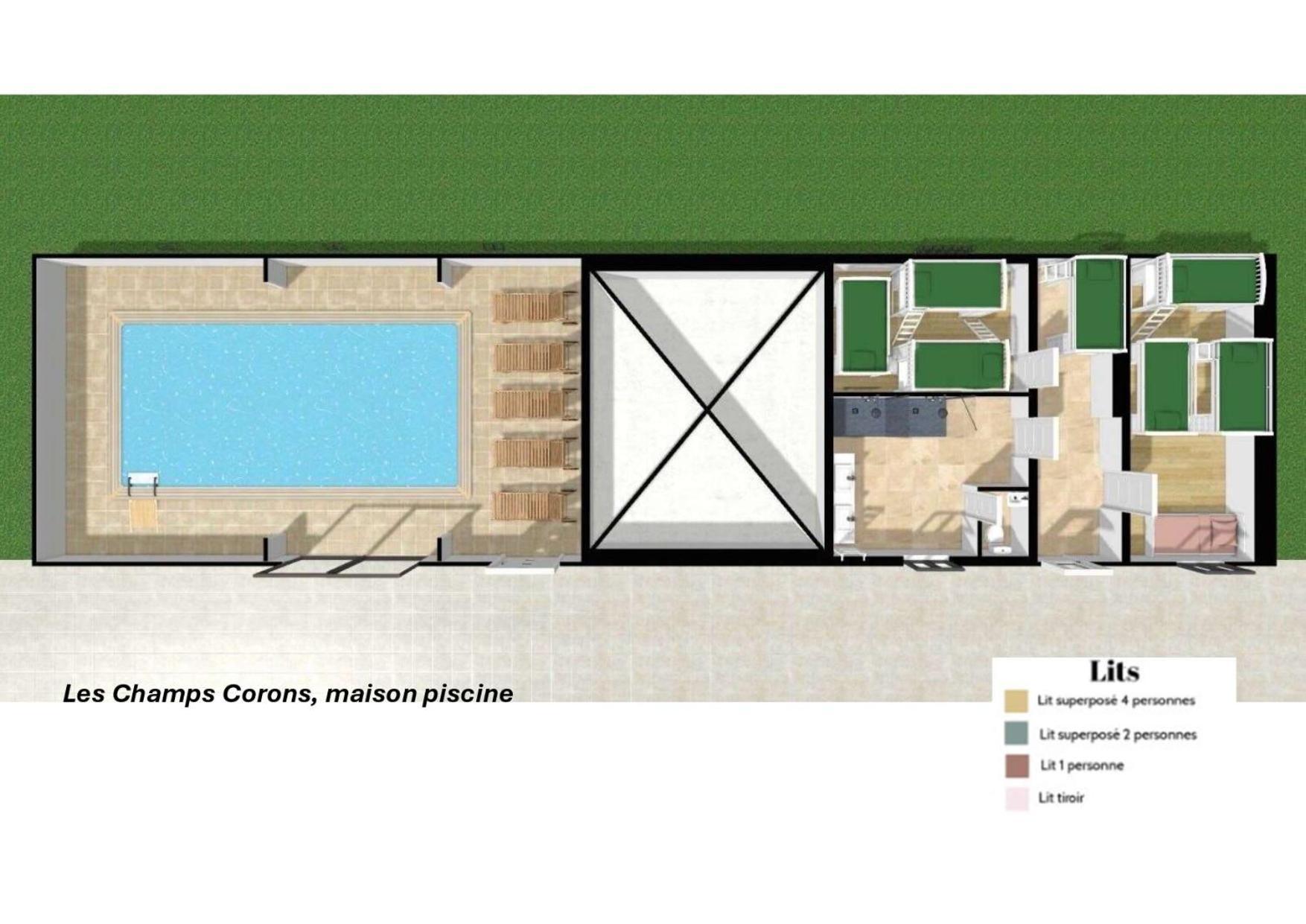 Crazy Villa Champs Corons 61 - Interior Heated Pool - 2H From Paris - 30P Les Menus Esterno foto